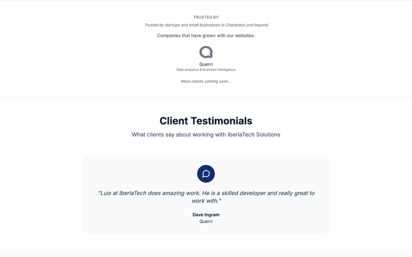 IberiaTech Solutions: Bilingual Business Website (2025) project screenshot
