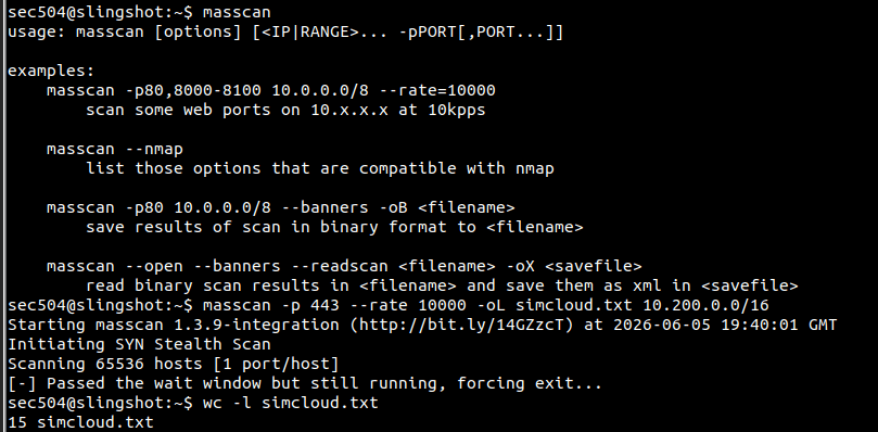 Mass-sweep the /16 for port 443