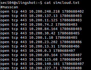 masscan list output