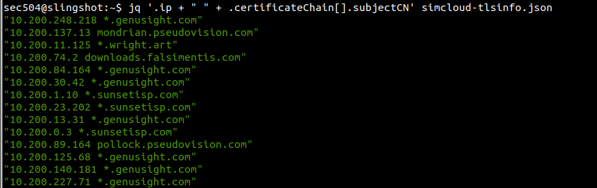 Attribute IPs by certificate subject CN