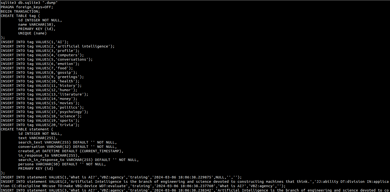 Exfiltrate the database