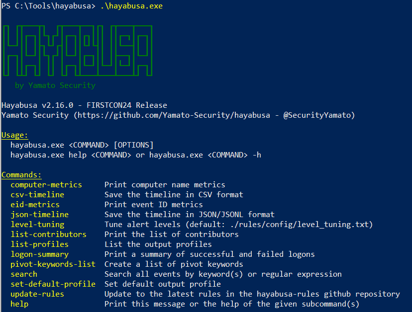 Choose the detection subcommand