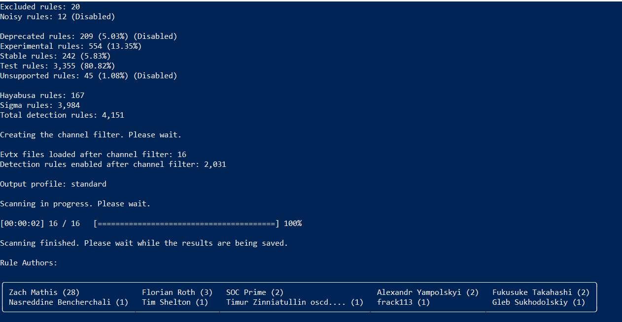 Read the scan summary and data reduction