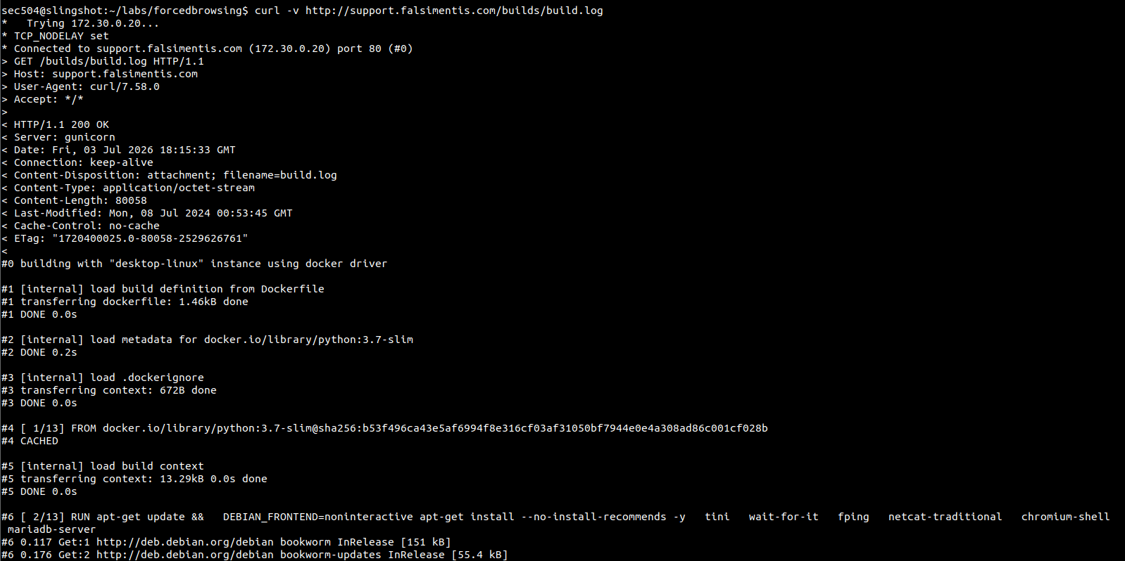 Investigate the builds directory listing