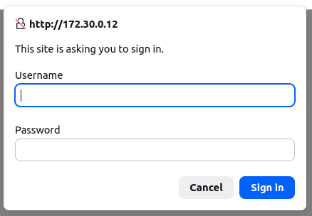 HTTP Basic auth prompt