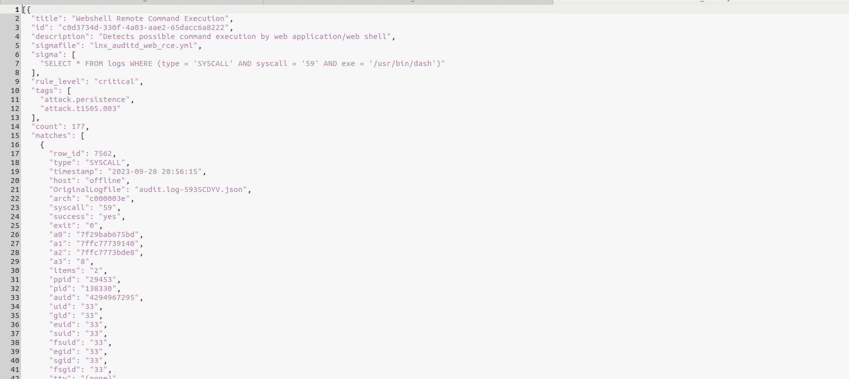 Review detected_events.json