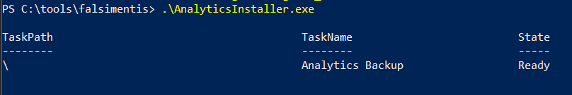 Detonate and confirm the scheduled task