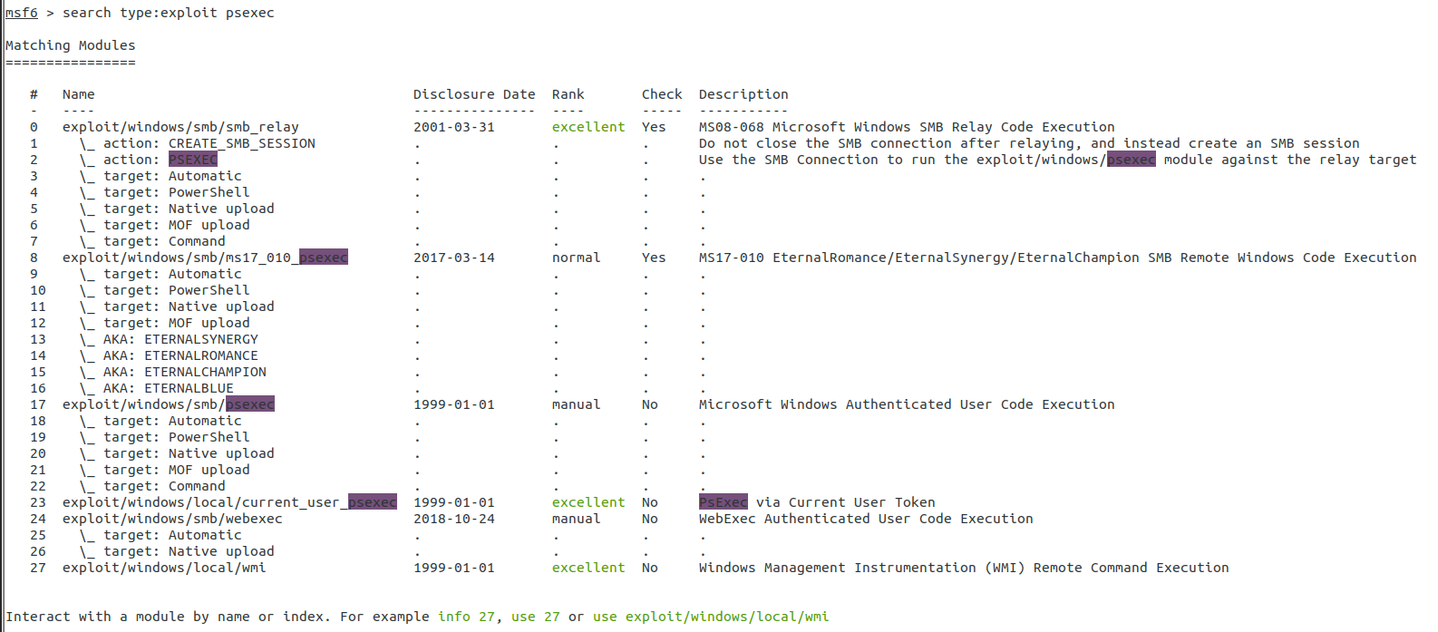 Search and select the module