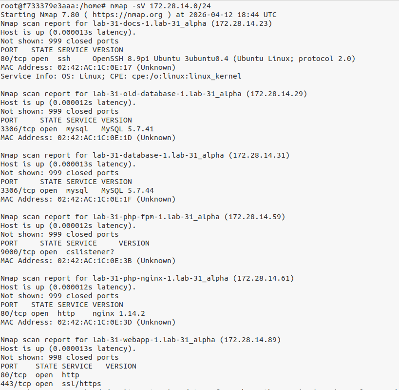 Service and version detection
