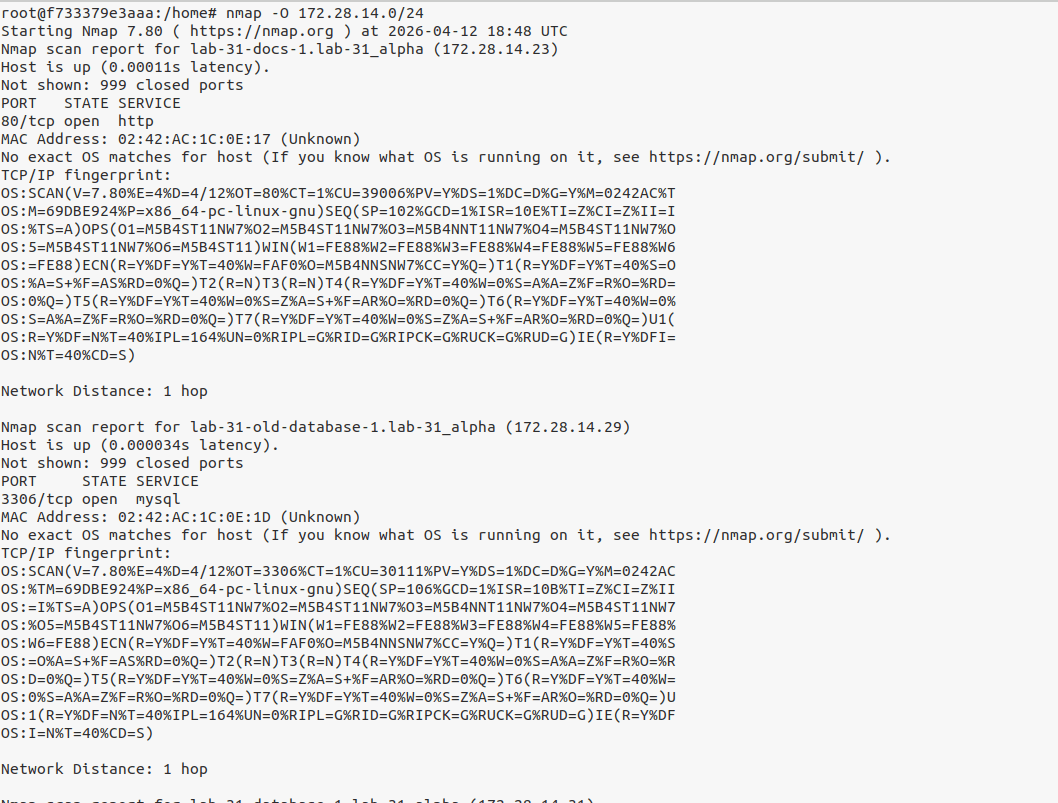 OS detection: strict match