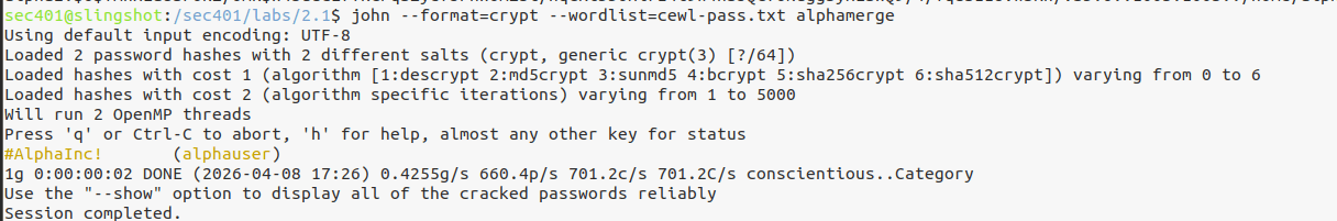 Crack Linux crypt hash