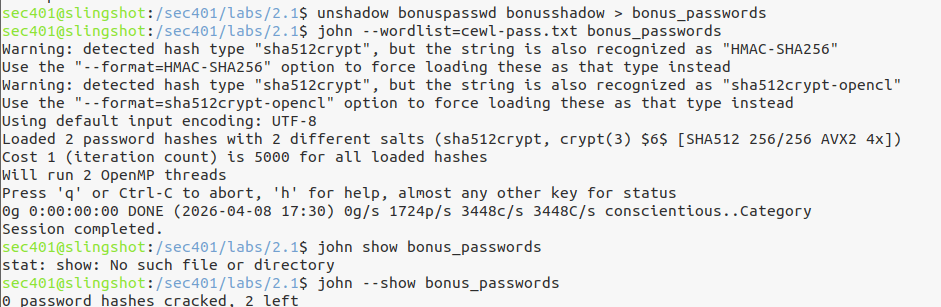 Bonus challenge: CeWL wordlist fails