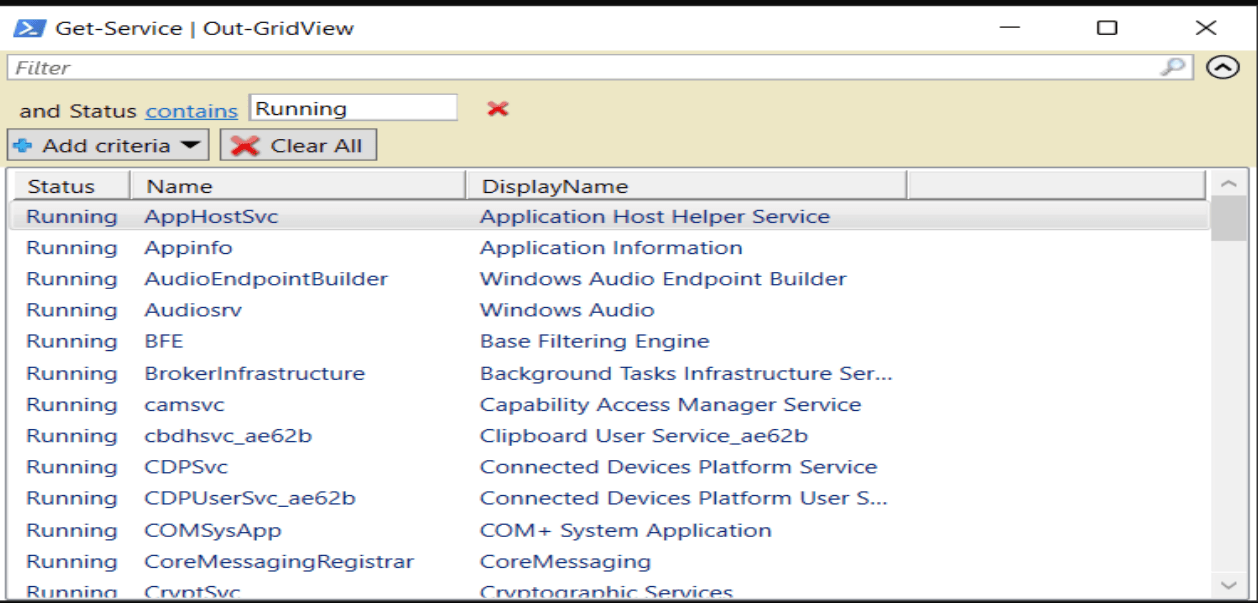 Live filter inside Out-GridView