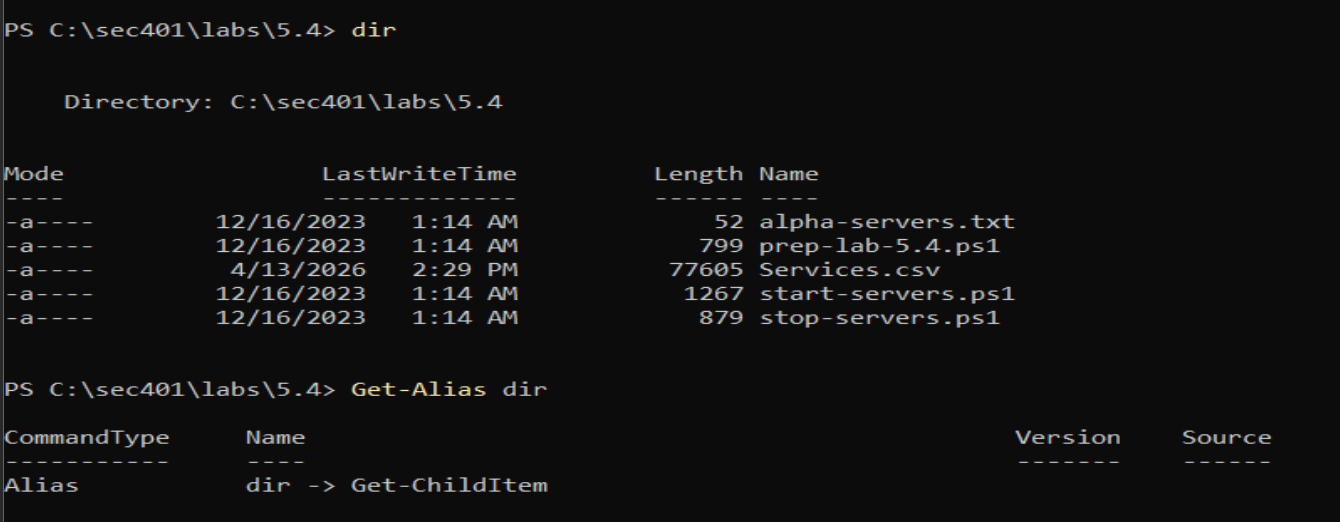 Directory listing and alias discovery