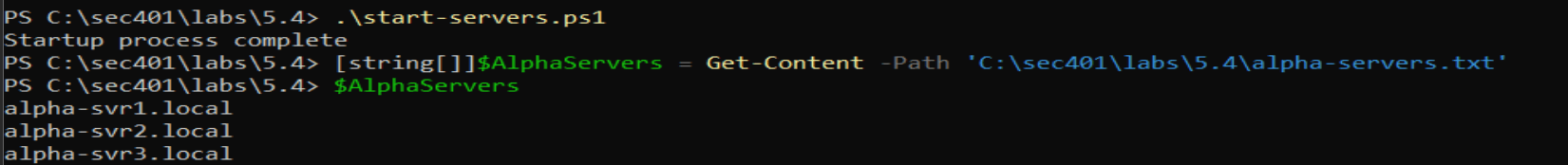 Bootstrap the fleet and load the server list
