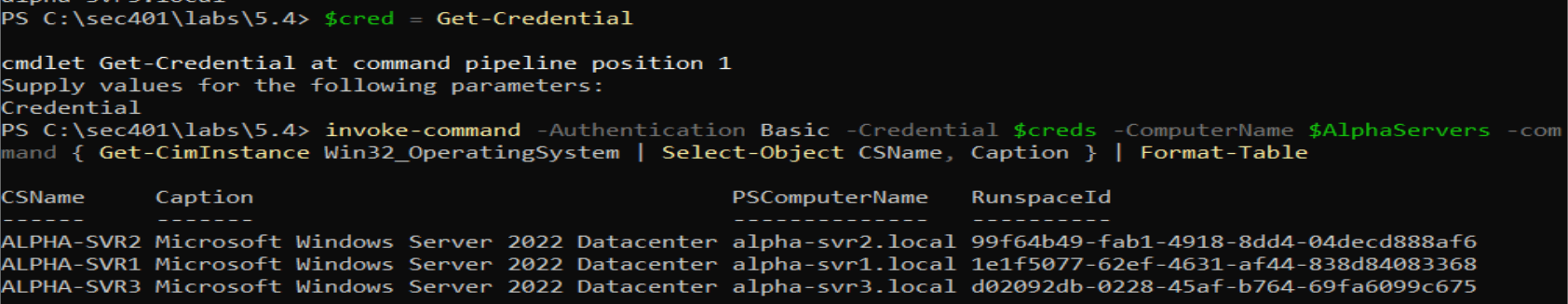 Invoke-Command across the fleet with credentials