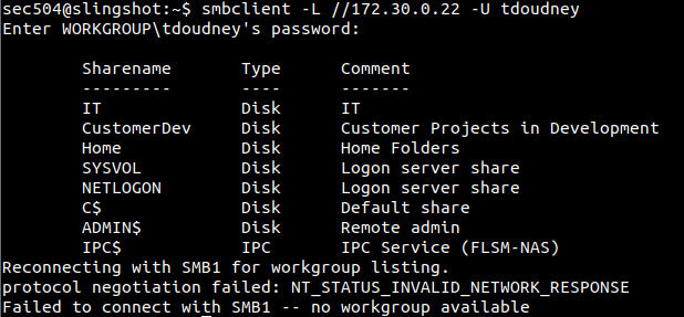 smbclient share listing prompt