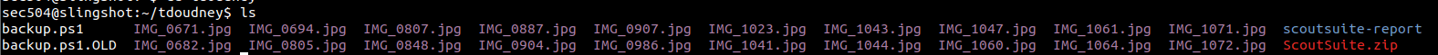 Extracted home directory