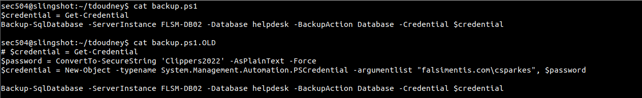 Recover the hardcoded credential