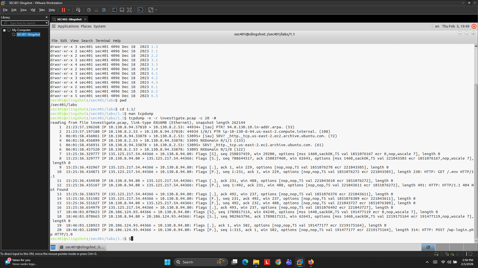 Initial packet overview