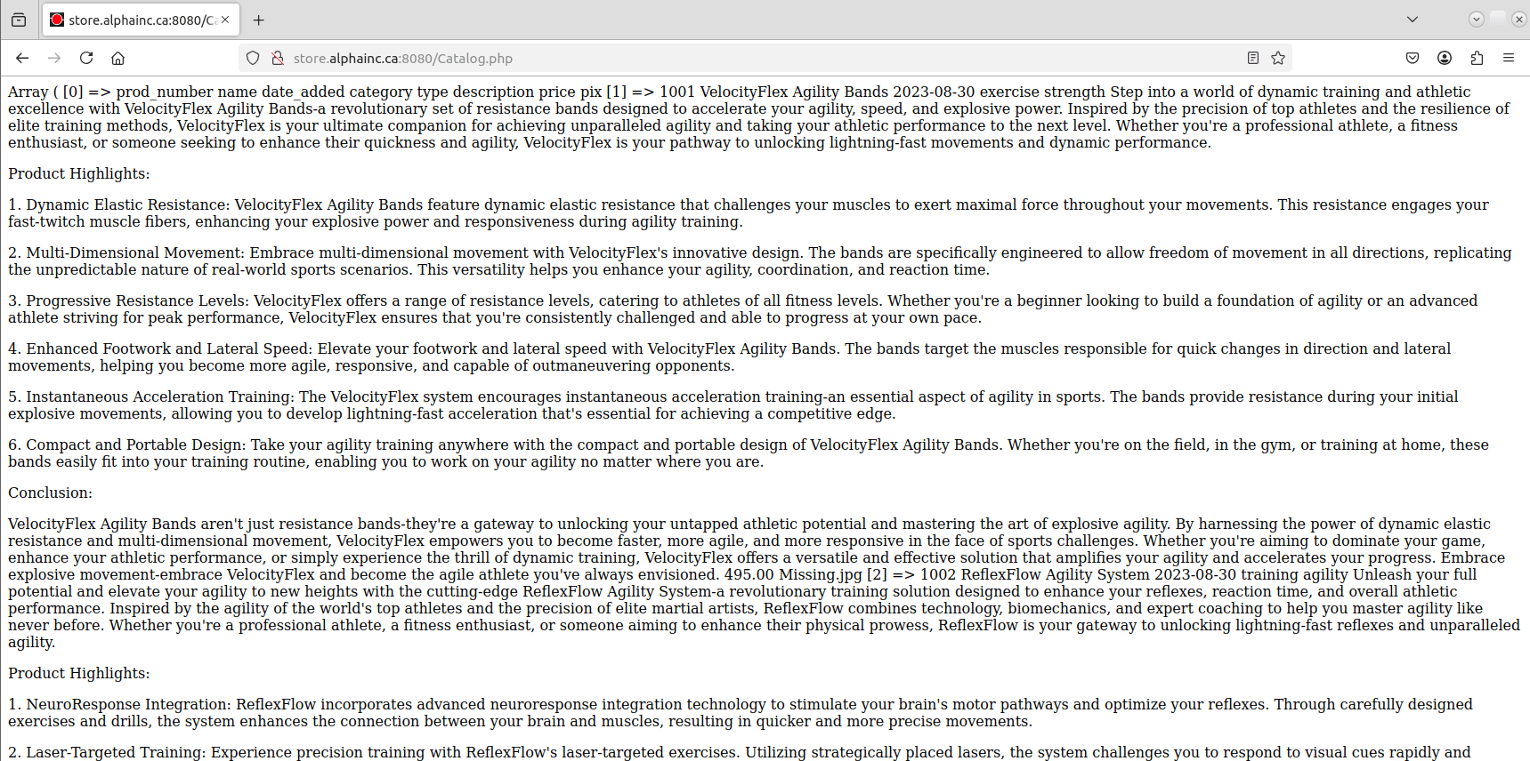 Baseline: a legitimate search result