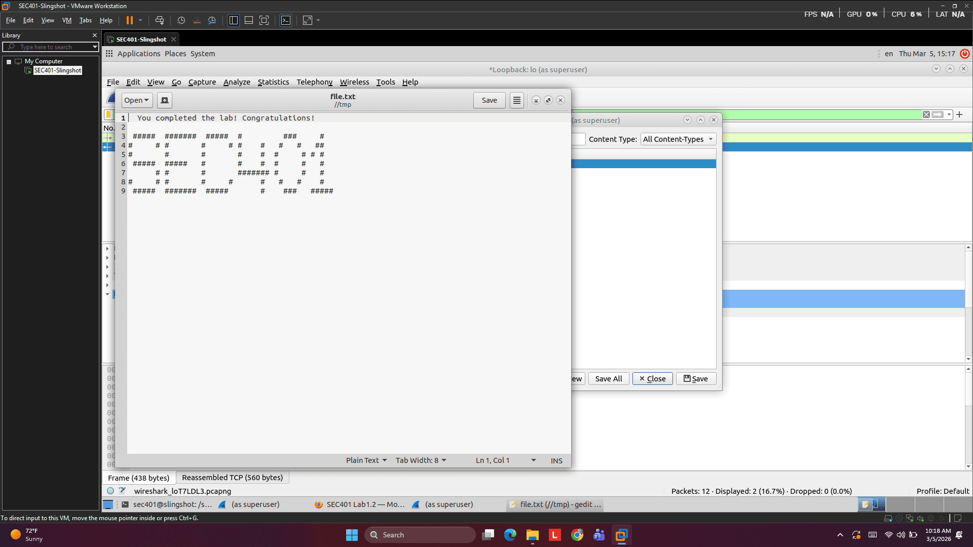 HTTP object export: lab completion